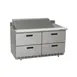 Delfield STD4460NP-18M 60" 2-Section Mega Top Sandwich and Salad Prep Table, 4 Drawers, 18 Pans 1 image