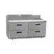 Delfield STD4464NP-12 64" 2-Section Sandwich and Salad Prep Table, 4 Drawers, 12 Pans, Stainless Steel 1 image