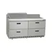 Delfield STD4464NP-12M 64" 2-Section Mega Top Sandwich Prep Table, 4 Drawers, 12 Pans, Stainless Steel 1 image