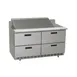 Delfield STD4464NP-18M 64" 2-Section Mega Top Sandwich and Salad Prep Table, 4 Drawers, 18 Pans 1 image