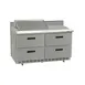 Delfield STD4464NP-8 64" 2-Section Sandwich and Salad Prep Table, 4 Drawers, 8 Pans, 21.6 cu. ft. 1 image