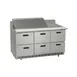 Delfield STD4472NP-18M 72" 3-Section Mega Top Sandwich and Salad Prep Table, 18 Pans, 6 Drawers 1 image