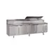 La Rosa Refrigeration L-12110-32 110" 4-Section Sandwich and Salad Prep Table w/ 4 Doors, 10 Pans 2 image