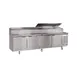 La Rosa Refrigeration L-12198-28 98" 4-Door Sandwich and Salad Prep Table, 10 Pans 3 image