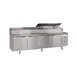 La Rosa Refrigeration L-12198-32 98" 4-Door Sandwich and Salad Prep Table, 10 Pans 3 image