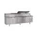La Rosa Refrigeration L-13196-32 96" 4-Door Sandwich and Salad Prep Table, 10 Pans 4 image