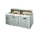 Randell 9230-513 72" 2-Section Sandwich and Salad Prep Table, 16 Pan Capacity, Stainless Steel 1 image