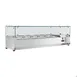Vitlife Commercial VVRX1200/380G Refrigerated Countertop Condiment Station with Glass Lid, (4) Pan Capacity 2 image
