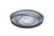 Ardacam 1404-43 Round Glass Dinner Plate, 11" Diameter, Black Asos Finish, Elegant Tableware 1 image