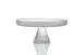 Ardacam 1404F-2033-2 Footed Plate Stand, 11.02" White Glass, 10-11" Diameter, Asos Finish - 1/Each 1 image