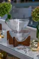 Ardacam 2290-1 Glass Serving Bowl, 10.83" Diameter, 88.9 oz (2.8 Qt) Clear Milano Design with Stand 1 image
