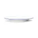 Mikasa 5256486 China Plate, 11" Dia., Round, Wide Rim, Vitrified Porcelain, White with Blue Band 2 image