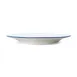 Mikasa 5256489 China Plate, 12" Dia., Round, Wide Rim, Vitrified Porcelain, White with Blue Band 2 image