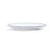 Mikasa 5256491 China Plate, 8" Dia., Round, Coupe Rim, Vitrified Porcelain, White with Blue Band 2 image
