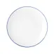 Mikasa 5256492 China Plate, 9" Dia., Round, Coupe Rim, Vitrified Porcelain, White with Blue Band 1 image