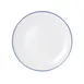 Mikasa 5256493 China Plate, 10" Dia., Round, Coupe Rim, Vitrified Porcelain, White with Blue Band 1 image