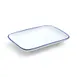 Mikasa 5256508 China Plate, Rectangular Coupe, 8"L x 4-3/5"W, White with Blue Band, Porcelain 2 image