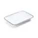 Mikasa 5256511 China Plate, Rectangular 12" x 7-1/10", White with Blue Band, Porcelain 2 image