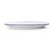 Mikasa 5256513 China Plate, Bistro Entree, Oval Coupe, 9.75" x 6.3", White with Blue Band, Porcelain 2 image