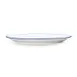 Mikasa 5256521 Bistro Entree Plate, Oval Coupe Rim, 16"L x 11-3/5"W, Porcelain, White with Blue Band 2 image