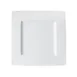 Mikasa 5260238 Onda Plate, 10" x 10", Square, Wide Rim, Fluted, Soft White, Vitrified Porcelain 1 image