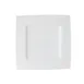 Mikasa 5260239 Onda Plate, 12" x 12", Square, Wide Rim, Fluted, Soft White, Vitrified Porcelain 1 image