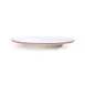 Mikasa 5260279 China Plate, 7" Dia., Round, Wide Rim, White with Red Band, Vitrified Porcelain 2 image