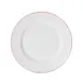 Mikasa 5260281 China Plate, 9" dia., Round, Wide Rim, Vitrified Porcelain, White with Red Band 1 image