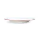 Mikasa 5260283 China Plate, 11" Dia., Round, Wide Rim, White with Red Band, Vitrified Porcelain 2 image