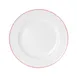 Mikasa 5260283 China Plate, 11" Dia., Round, Wide Rim, White with Red Band, Vitrified Porcelain 1 image