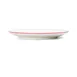 Mikasa 5260284 China Plate, 8" Dia., Round, Coupe Rim, White with Red Band, Vitrified Porcelain 2 image