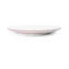 Mikasa 5260286 China Plate, 10" Dia., Round, Coupe Rim, Vitrified Porcelain, White with Red Band 2 image