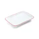 Mikasa 5260293 China Plate, Rectangular Coupe, 9" x 5-1/5", White with Red Band, Vitrified Porcelain 2 image
