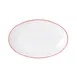 Mikasa 5260297 Bistro Entree Plate, Oval, 13-3/4"L x 8-7/8"W, Red Porcelain, Dishwasher Safe 1 image