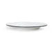 Mikasa 5260366 China Plate, 7" Dia., Round, Wide Rim, White with Black Band, Vitrified Porcelain 2 image