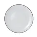 Mikasa 5260382 China Plate, 10" Dia., Round, Coupe Rim, Vitrified Porcelain, White with Black Band 1 image