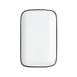Mikasa 5260388 China Plate, Rectangular Coupe, 8" x 4-3/5", White with Black Band, Porcelain 1 image