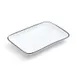 Mikasa 5260389 China Plate, Rectangular Coupe, 9" x 5-1/5", White with Black Band, Porcelain 2 image