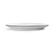 Mikasa 5260391 China Plate, Bistro Entree, Oval, 9 3/4"L x 6 3/10"W, White with Black Band, Porcelain 2 image