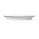 Mikasa 5260392 China Plate, Bistro Entree, Oval, 11.75" x 7.5", White with Black Band, Porcelain 2 image