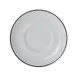 Mikasa 5260395 China Bistro Saucer, 6.75" dia., Vitrified Porcelain, White with Black Band 1 image