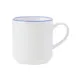 Mikasa 5305730 Bistro Mug, 11.8 oz (11 oz) Pin Blue Porcelain Coffee Cup for Hot Beverages 1 image