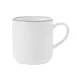 Mikasa 5305834 Bistro Mug - 11.8 oz (12 oz) Pin Black Porcelain Coffee Cup for Café Use 1 image