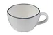 ID Fine 5321446 9‑Oz Modest Navy China Mug, 4"×2.33"×7.4" Stackable, Dishwasher Safe, Fine China 1 image