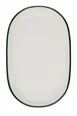 ID Fine 5321582 Oval China Platter 13" Wide x 13.9" High x 1.17" Deep Modest Green Dishwasher Safe 1 image