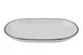ID Fine 5324465 Oval Fine China Platter, 8" W x 13" D x 1.2" H, Modest Black, Curved Rim, Dishwasher Safe 1 image