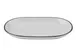 ID Fine 5324466 Oval China Platter 9.56" W x 14.57" D x 1.2" H Modest Black Curved Rim Safe 1 image