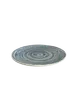 ID Fine 5327590 1972 Coupe Plate, 10.25" Swirl Blue Vitrified Stoneware Ceramic Round Coupe Rim 1 image