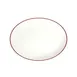 ID Fine 5337311 Oval Fine China Platter, 10.63" x 14.63", Modest Maroon, Dishwasher Safe 1 image
