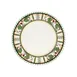 ID Fine 5337726 Round China Plate 9.75" Diameter Allegro White with Green Fine China Dishwasher Safe 1 image